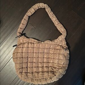 Stylish Tan Quilted Women's Bag